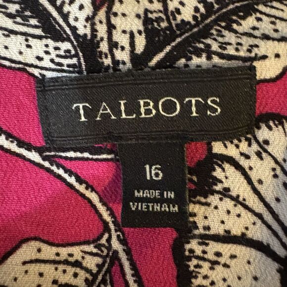 Talbots Midi Dress Womens Plus 16 Pink Floral Boho Flowy Lightweight Summer - Picture 12 of 16